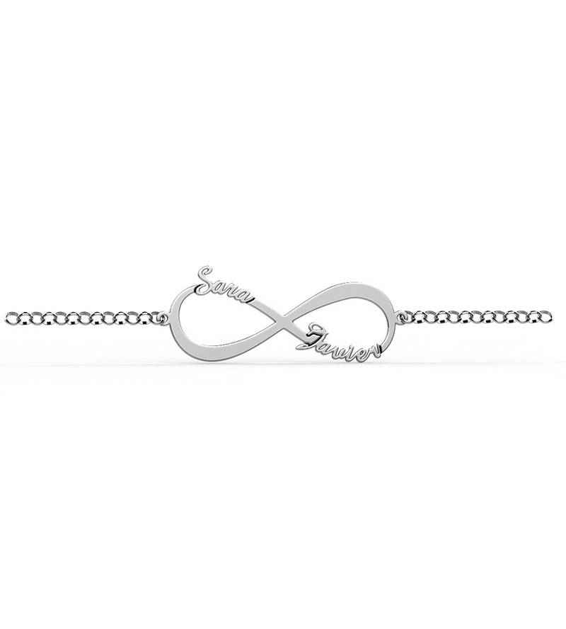 Pulsera plata infinito