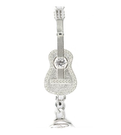 Pulsera guitarra Plata Chapada