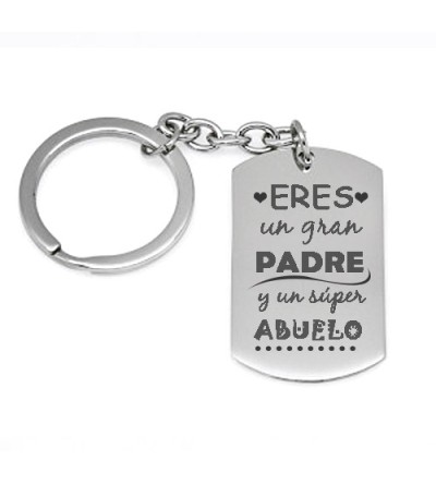 Llavero acero chapa militar