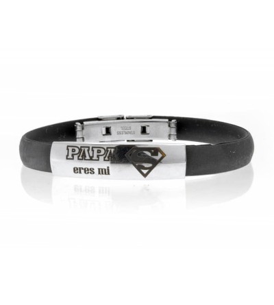 Pulsera Acero-caucho