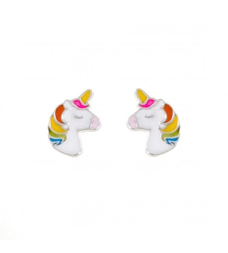 Pendientes unicornio esmalte