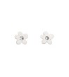Pendientes flor plata