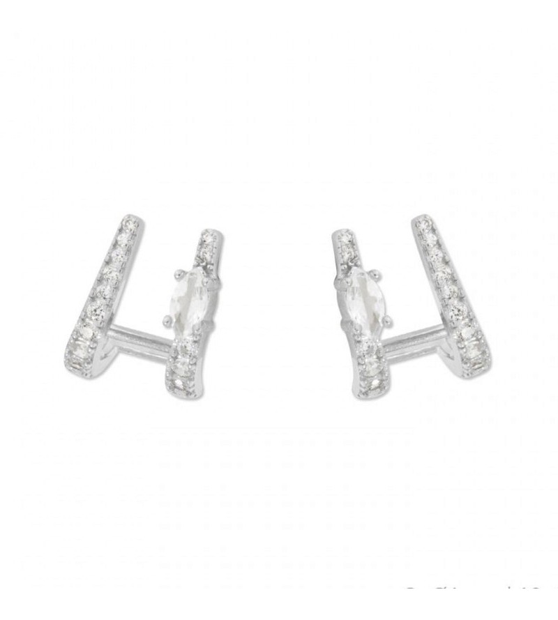 Pendientes plata circonitas