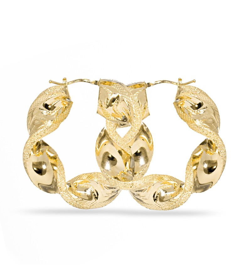 Argollas oro torzidas