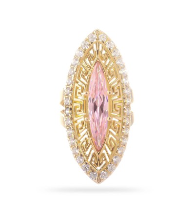 Anillo Lanzadera oro circonitas