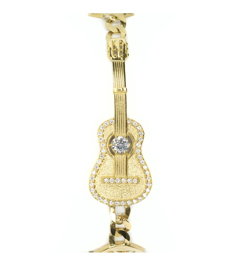 Pulsera Guitarra Oro a medida