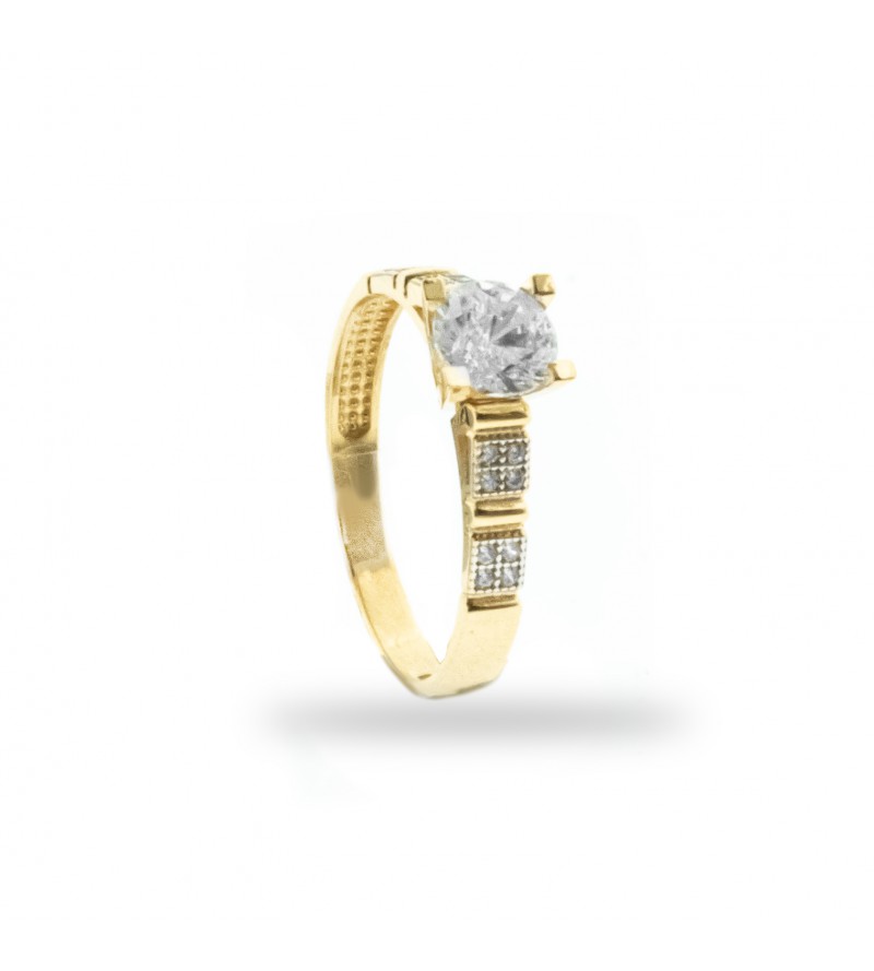 Solitario oro circonitas