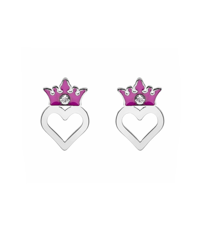 Pendientes princesas corazon