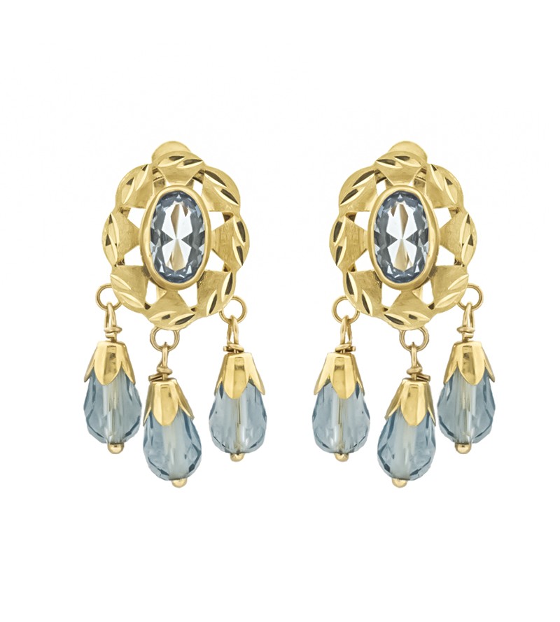 Pendientes cubana oro