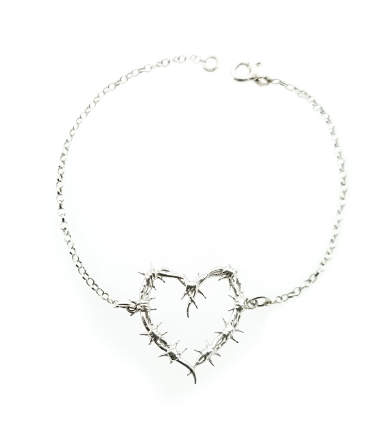 Pulsera corazon espinas