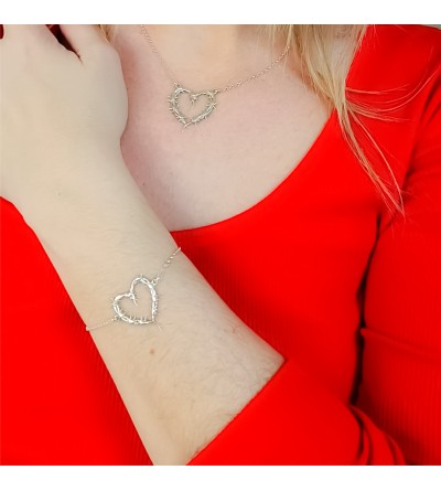 Pulsera corazon espinas