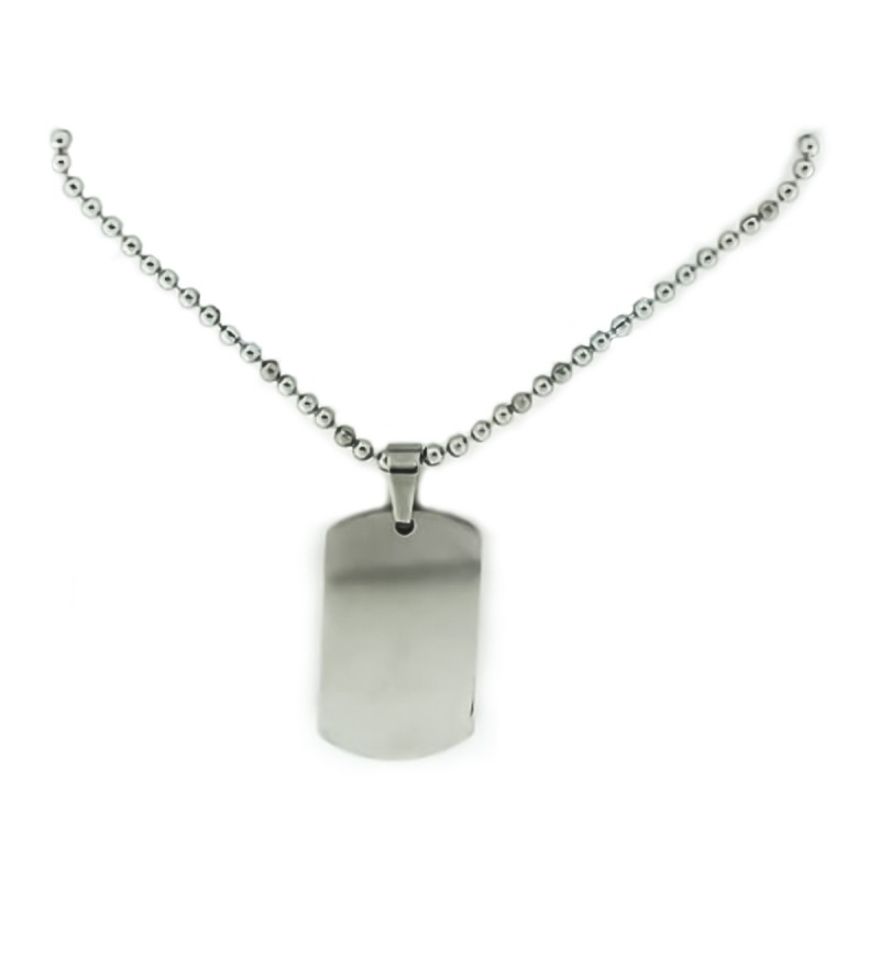 Chapa militar peq cadena acero