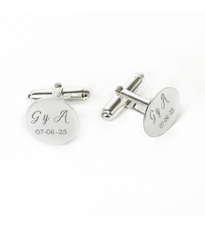Gemelos plata redondos