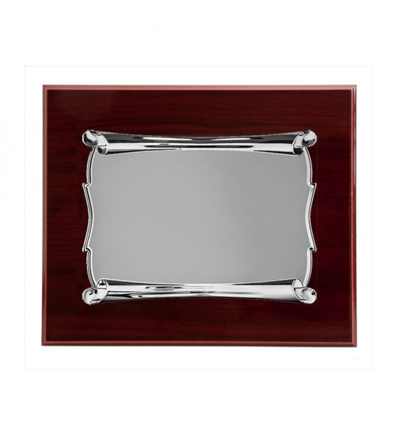 Placa homenaje pergamino