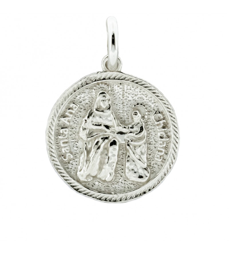Medalla plata Santa Ana 25mm
