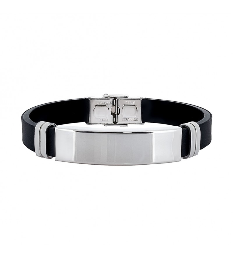Pulsera Acero Caucho