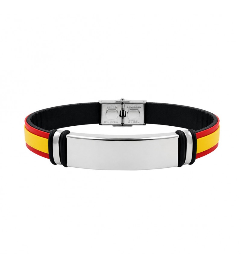 Pulsera Acero Caucho