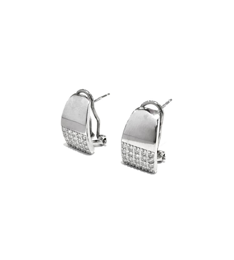 Pendientes plata circonita