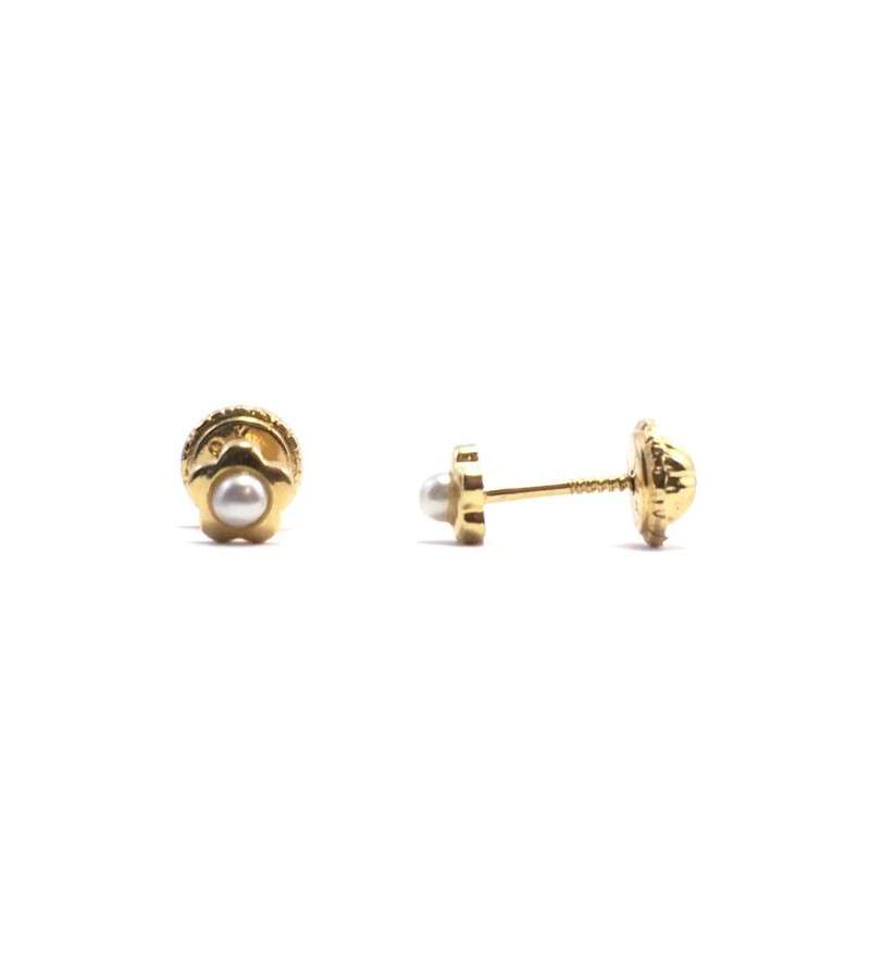 Pendientes Flor Perla