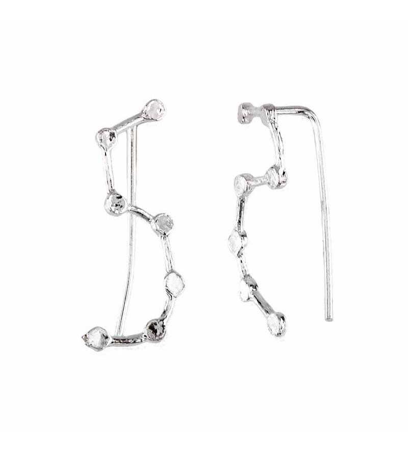 Pendientes plata trepador